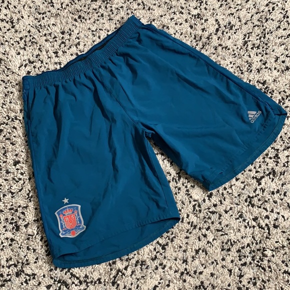 Adidas Spain RFCF Soccer Shorts Sample Style Lined Blue Medium - Picture 3 of 7